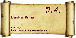 Danka Anna névjegykártya